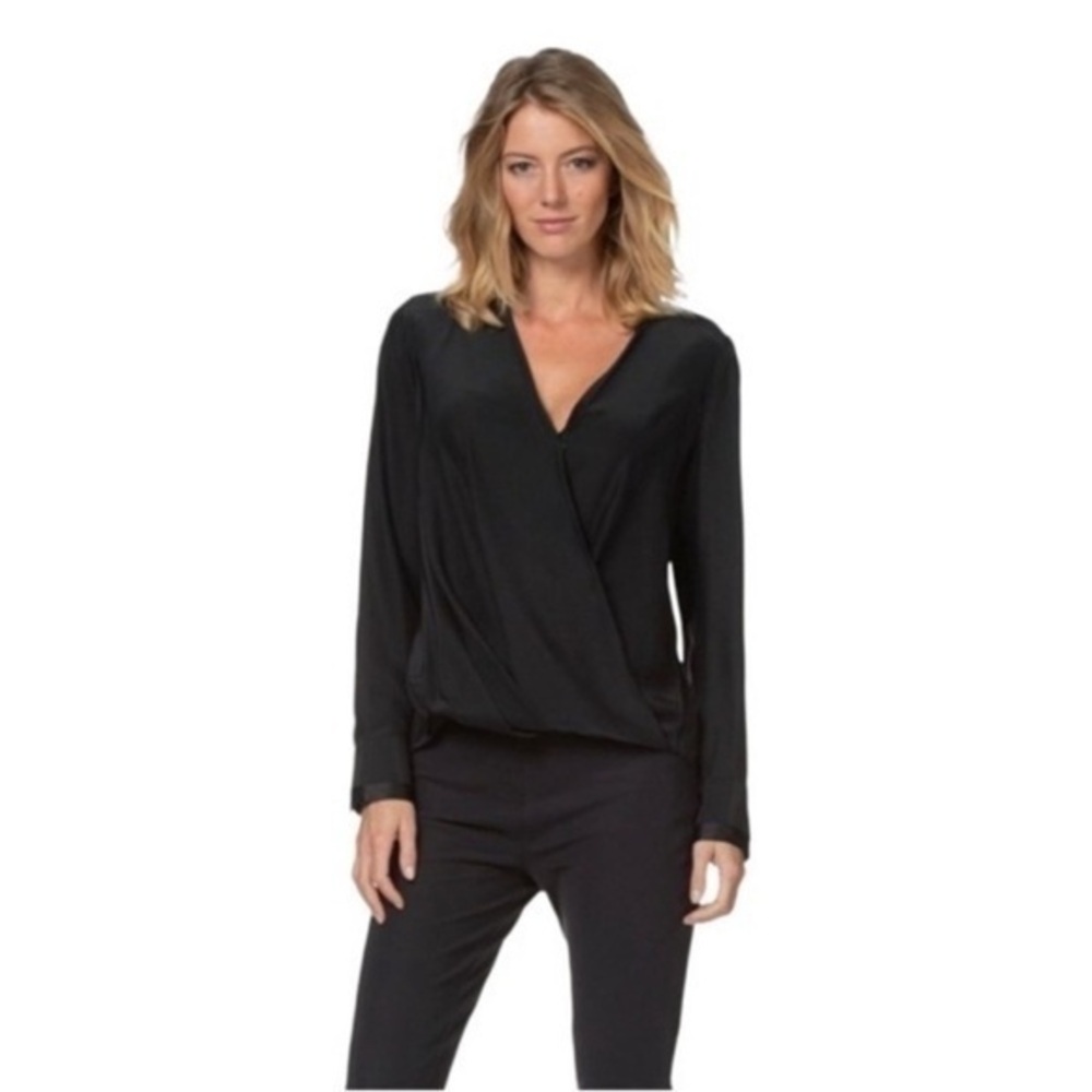 Rag & Bone Miranda Voile Blouse Black Size Small
